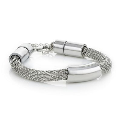 Designer silver mesh bracelet